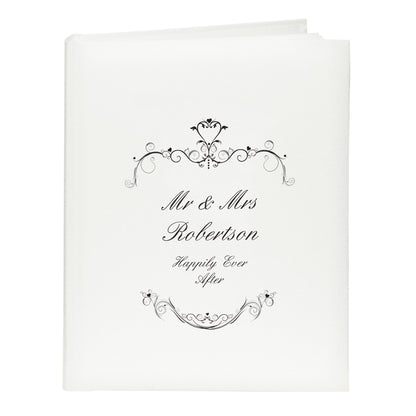 Personalised Black Ornate Swirl Traditional Photo Album - MK&JD Gifts