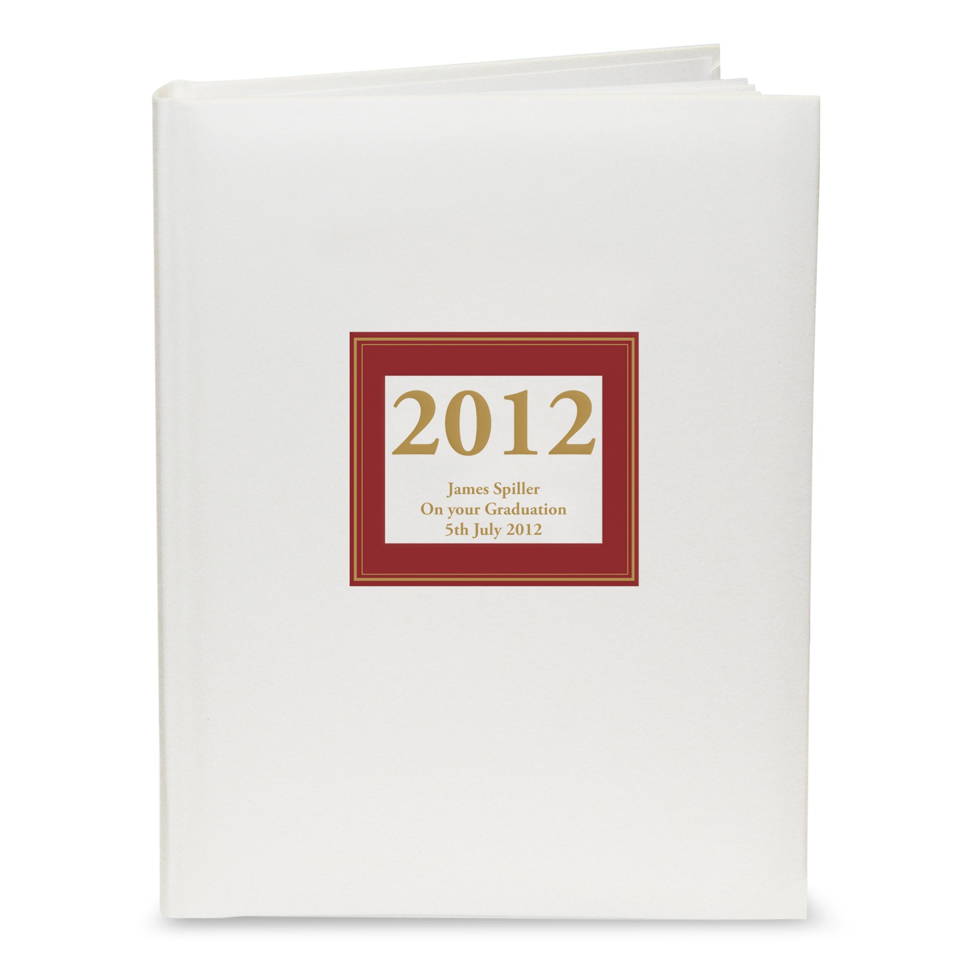 Personalised Red Square Traditional Photo Album - MK&JD Gifts