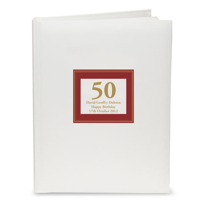 Personalised Red Square Traditional Photo Album - MK&JD Gifts