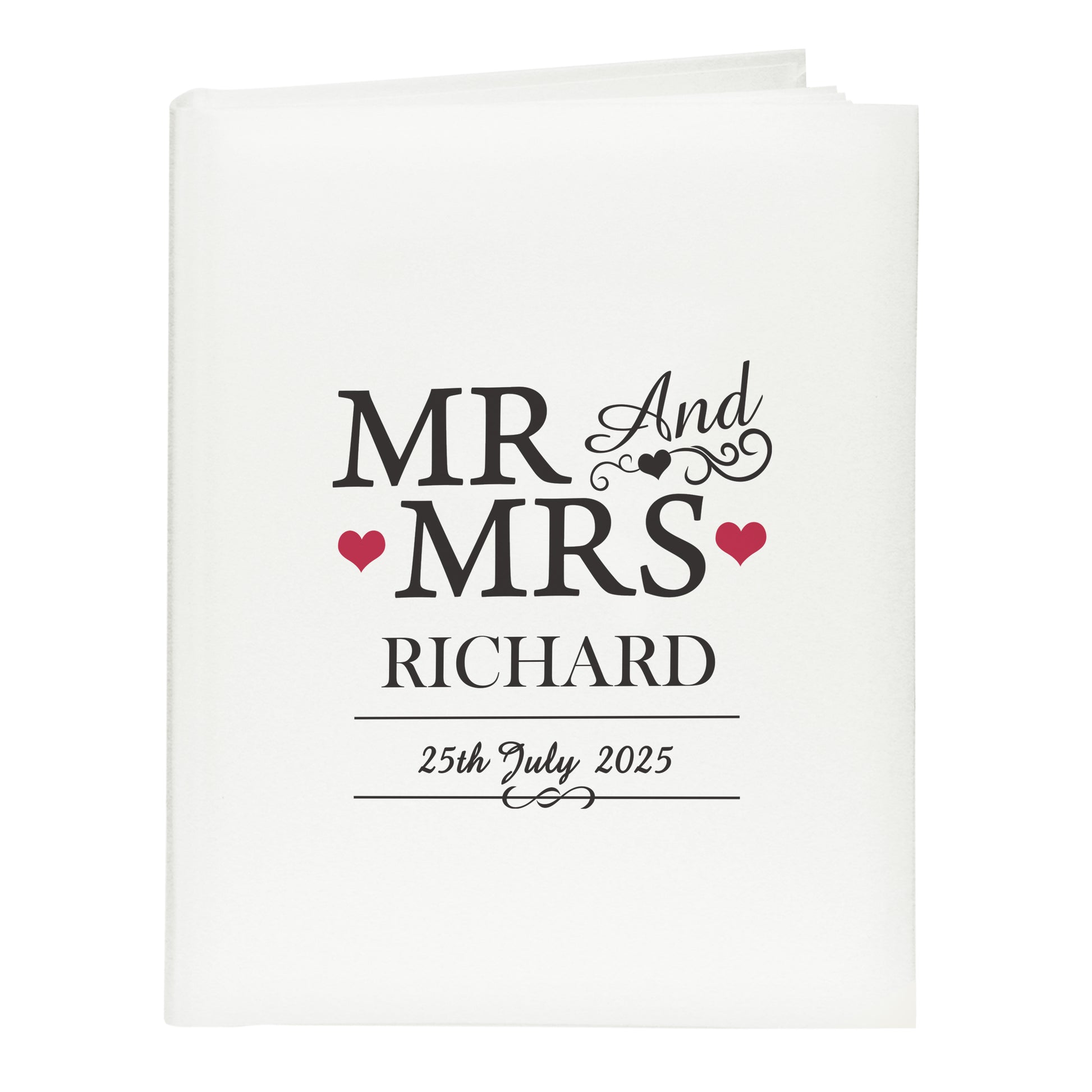 Personalised Mr & Mrs Traditional Photo Album - MK&JD Gifts