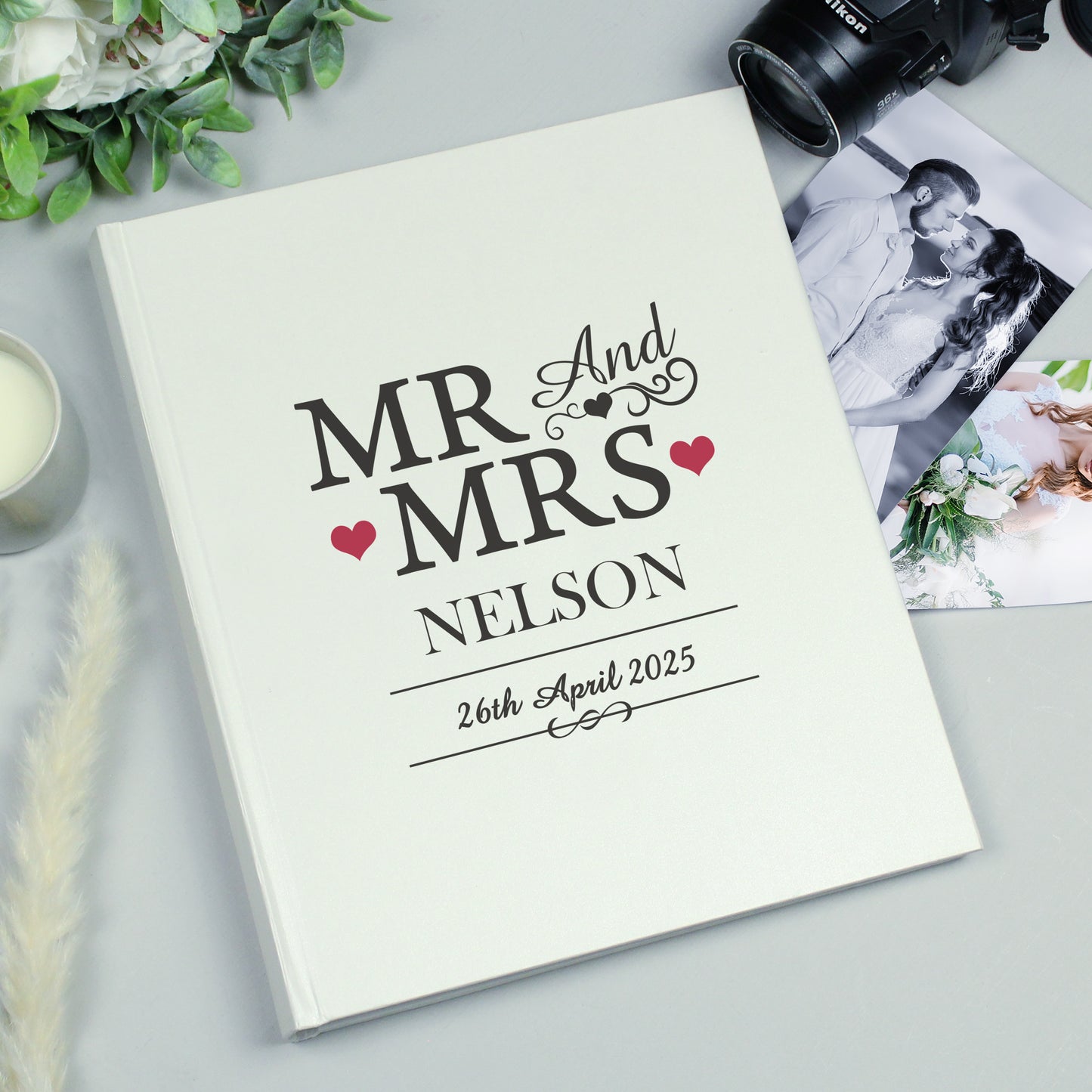 Personalised Mr & Mrs Traditional Photo Album - MK&JD Gifts