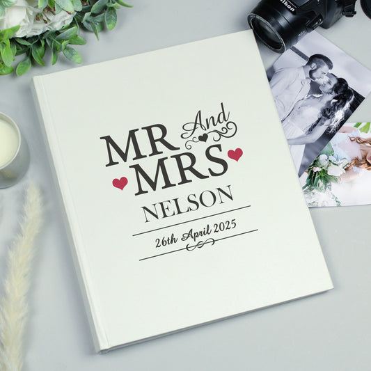 Personalised Mr & Mrs Traditional Photo Album - MK&JD Gifts