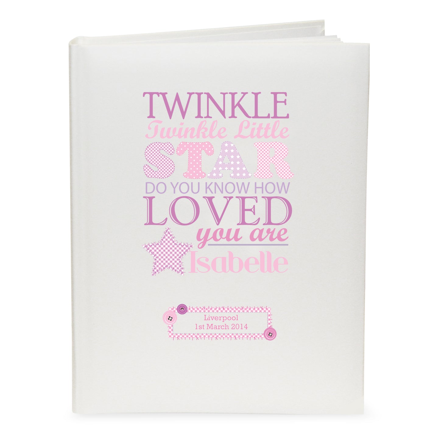 Personalised Twinkle Girls Traditional Photo Album - MK&JD Gifts