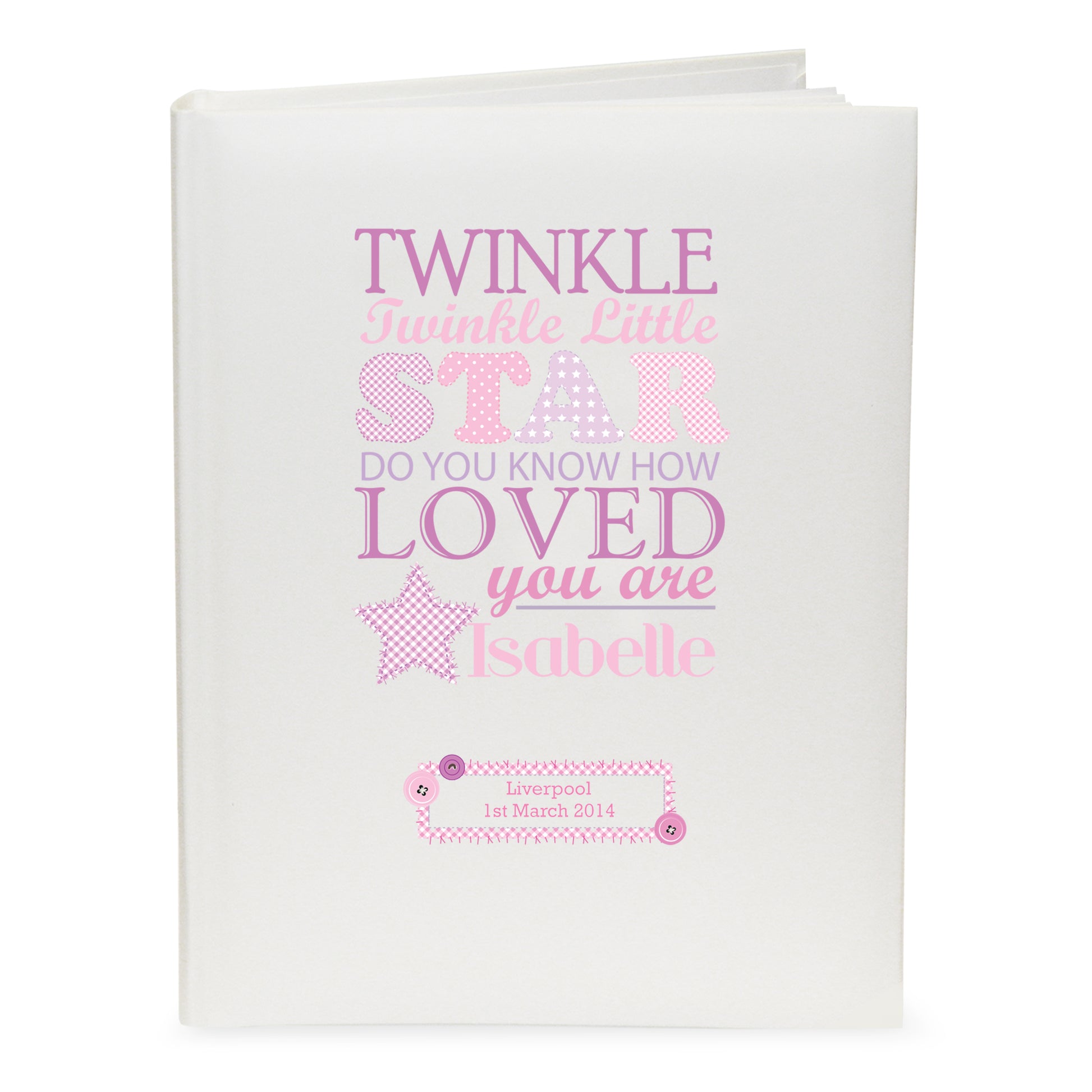 Personalised Twinkle Girls Traditional Photo Album - MK&JD Gifts