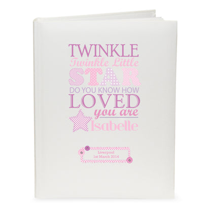 Personalised Twinkle Girls Traditional Photo Album - MK&JD Gifts