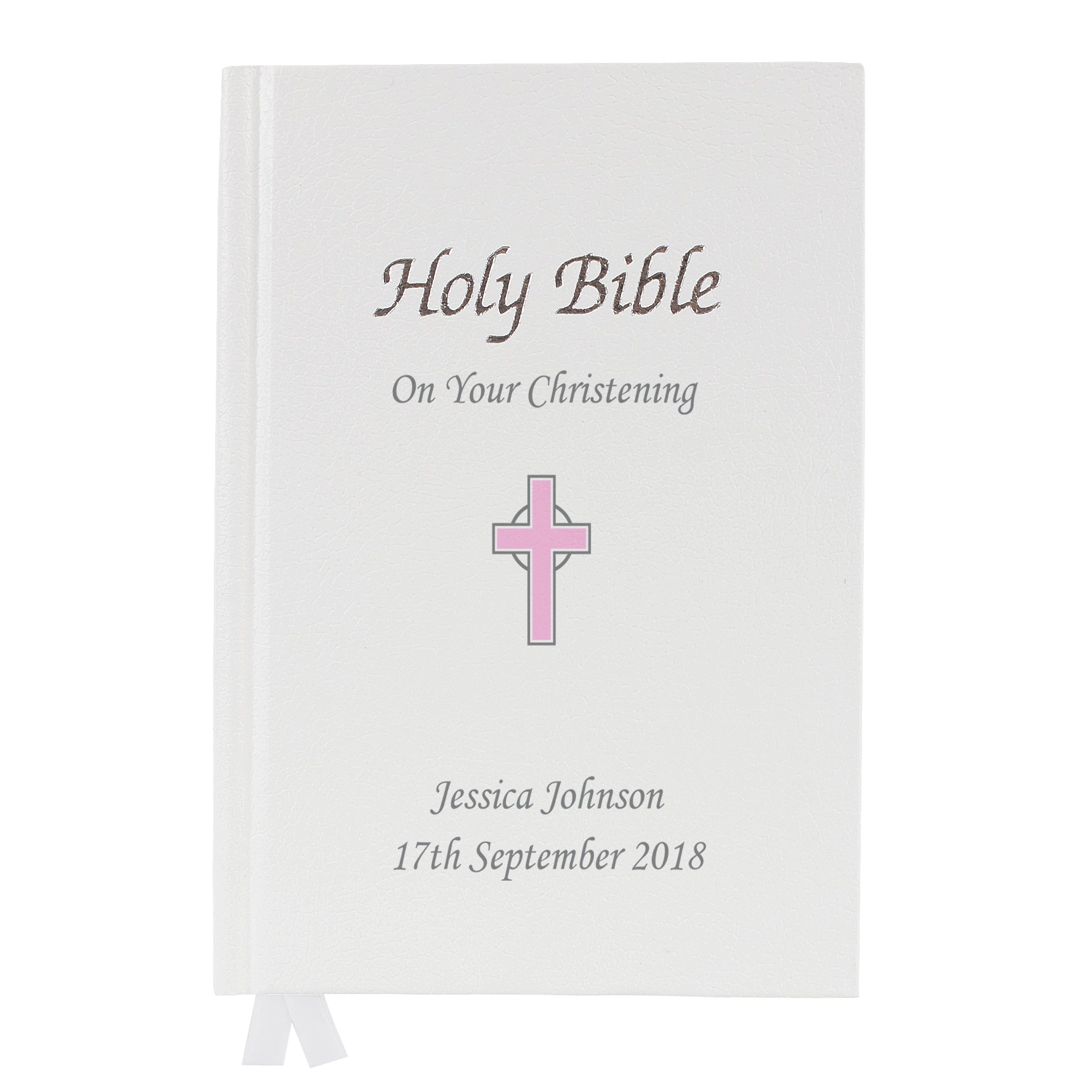 Personalised Pink Cross Bible - MK&JD Gifts