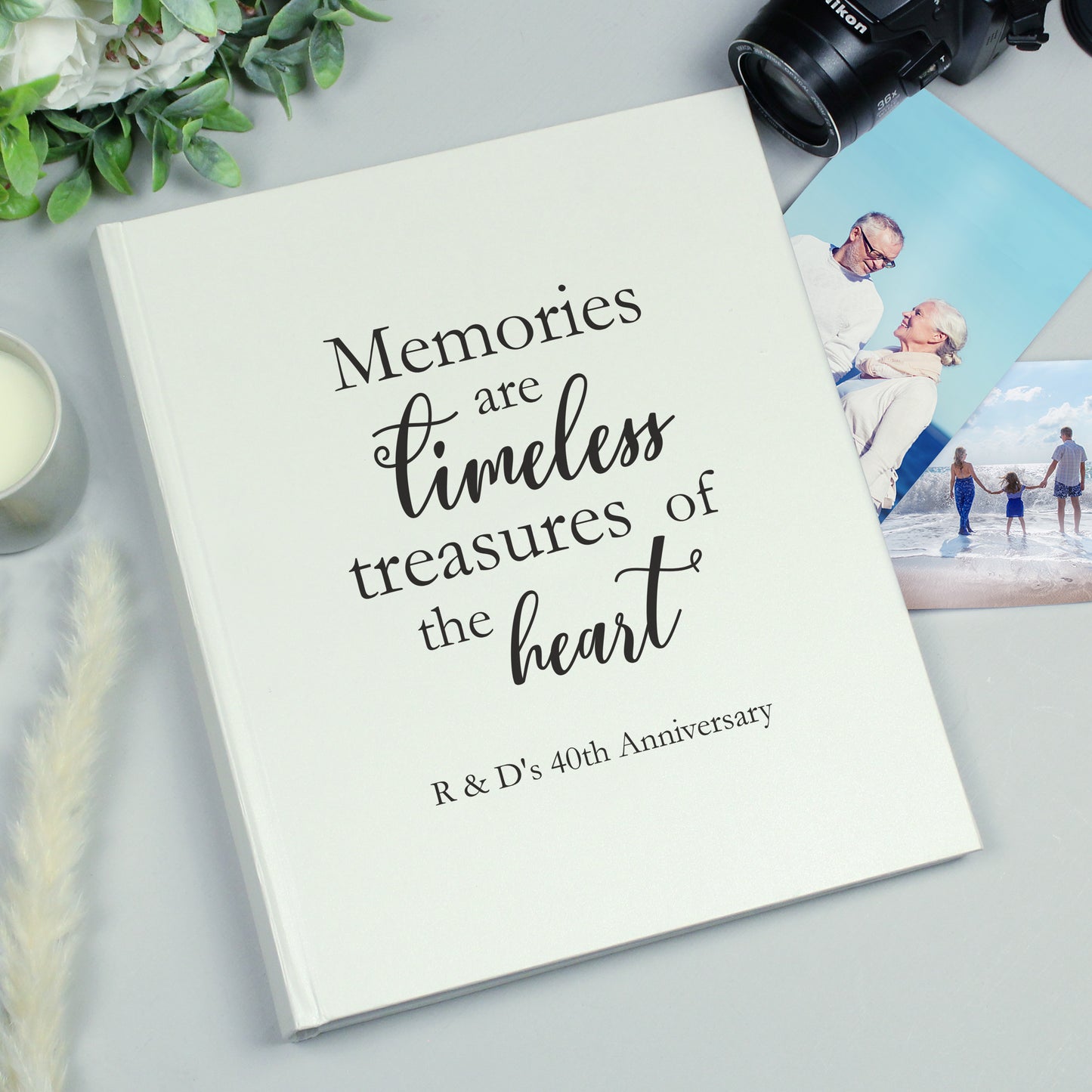 Personalised 'Memories are Timeless' Traditional Photo Album - MK&JD Gifts