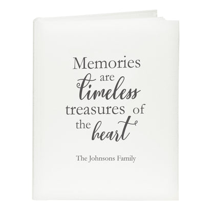 Personalised 'Memories are Timeless' Traditional Photo Album - MK&JD Gifts