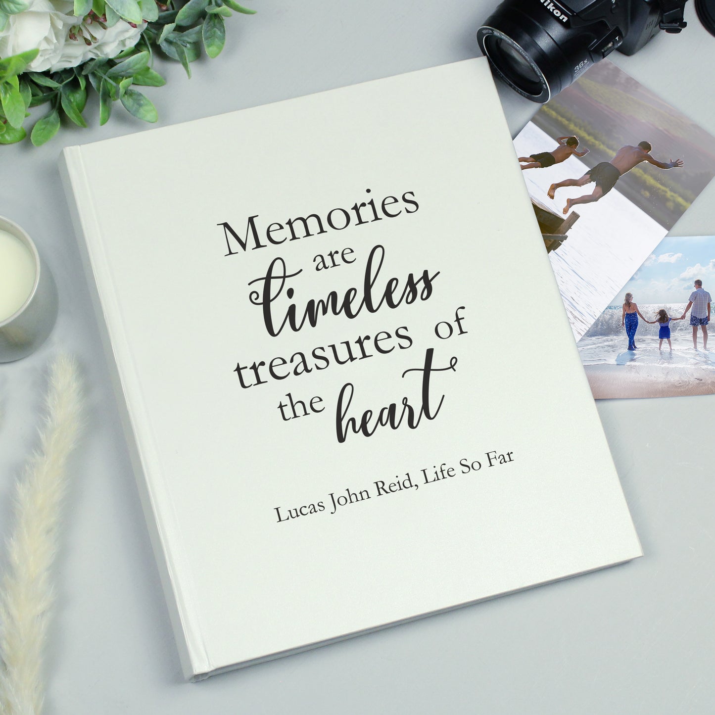 Personalised 'Memories are Timeless' Traditional Photo Album - MK&JD Gifts