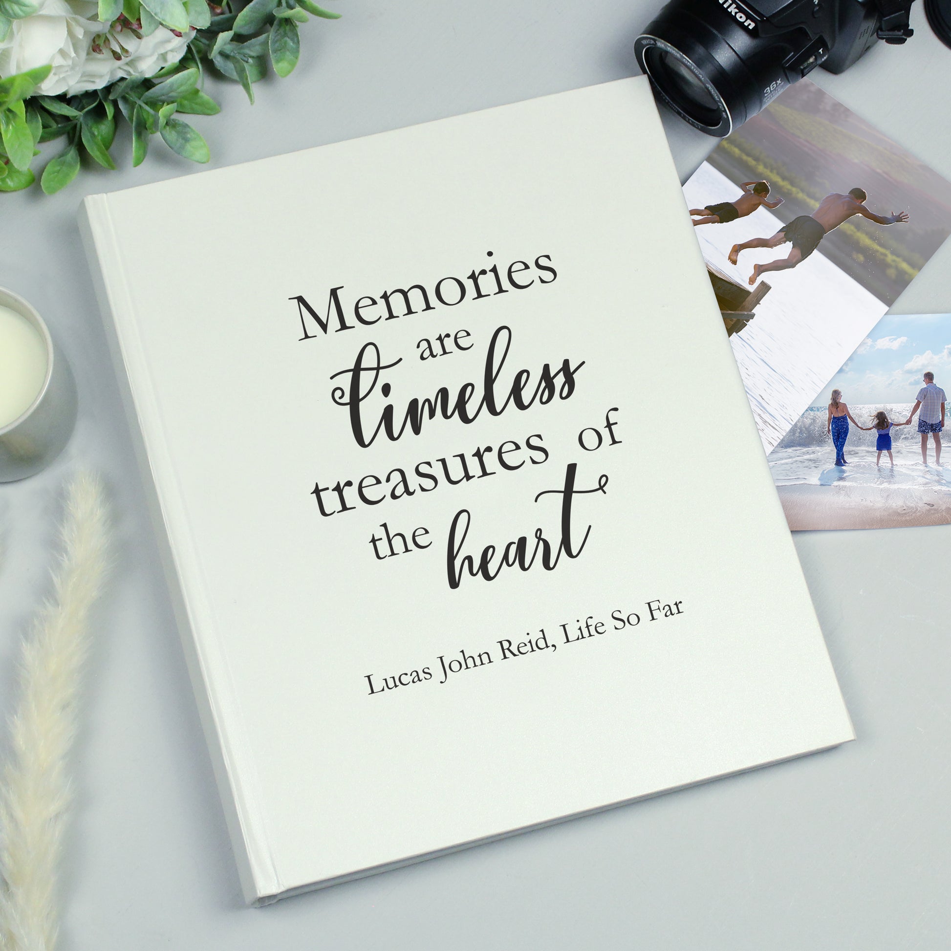 Personalised 'Memories are Timeless' Traditional Photo Album - MK&JD Gifts