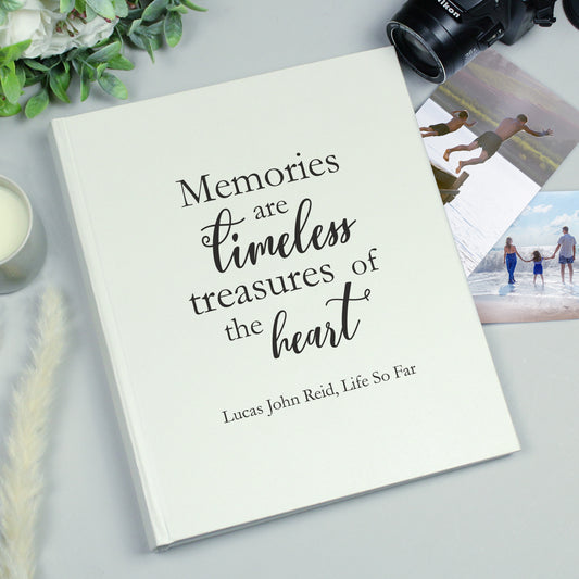Personalised 'Memories are Timeless' Traditional Photo Album - MK&JD Gifts