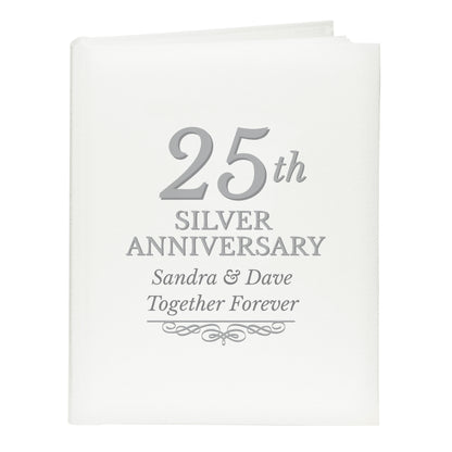 Personalised 25th Silver Anniversary Traditional Photo Album - MK&JD Gifts