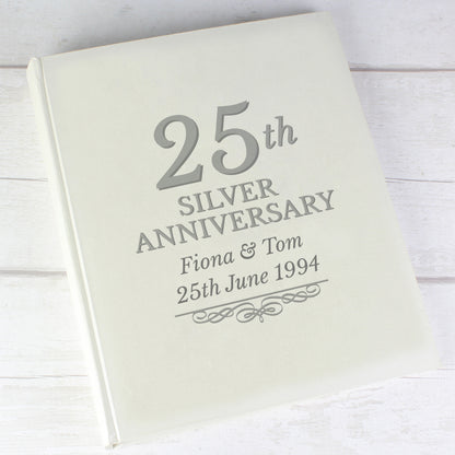 Personalised 25th Silver Anniversary Traditional Photo Album - MK&JD Gifts