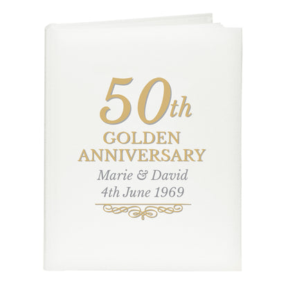 Personalised 50th Golden Anniversary Traditional Photo Album - MK&JD Gifts