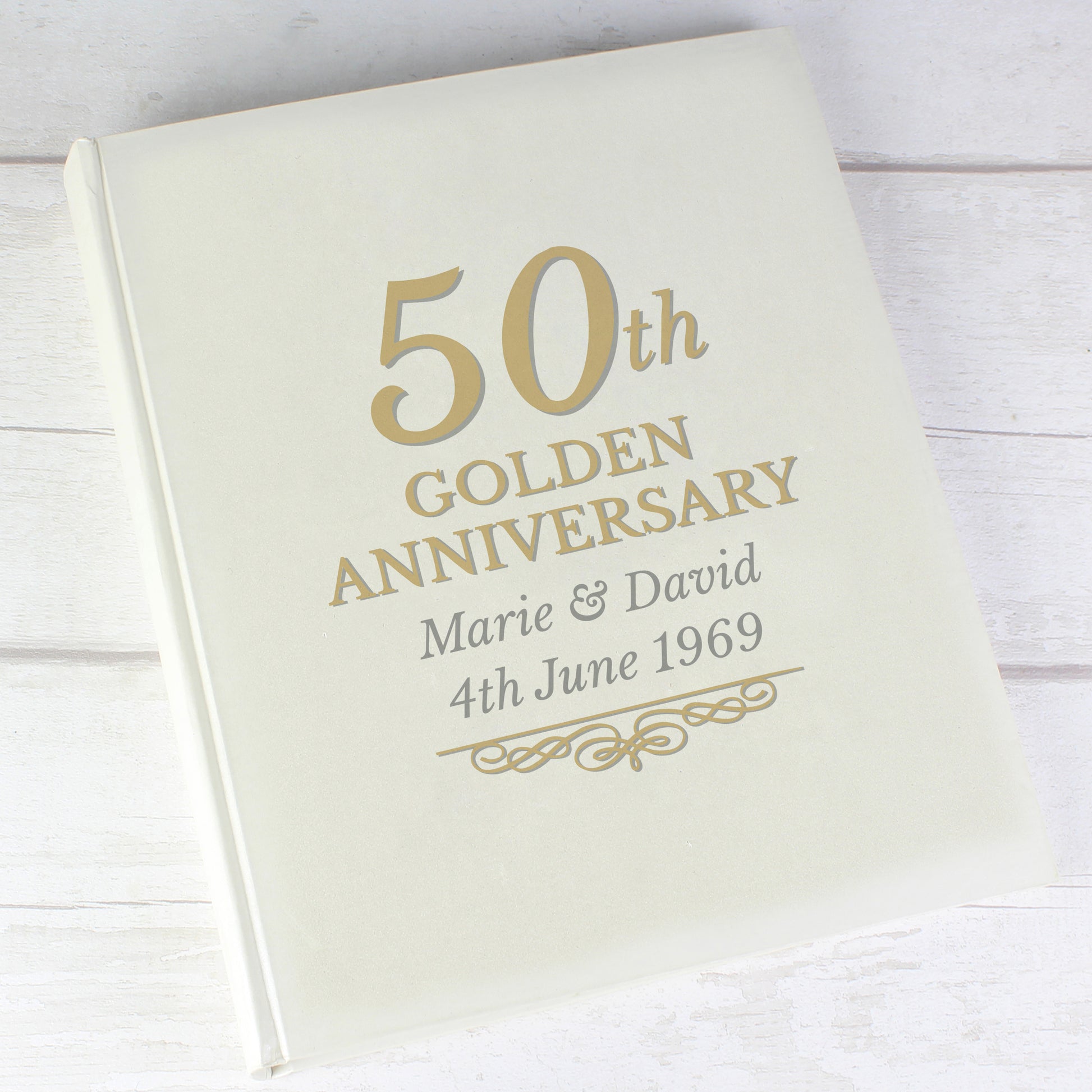 Personalised 50th Golden Anniversary Traditional Photo Album - MK&JD Gifts