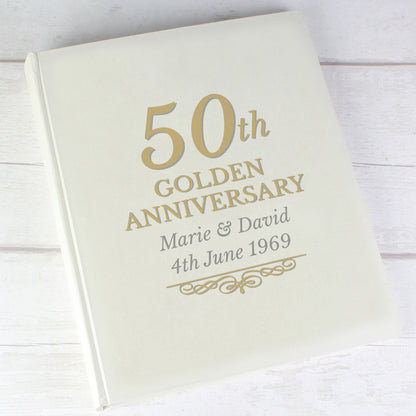 Personalised 50th Golden Anniversary Traditional Photo Album - MK&JD Gifts