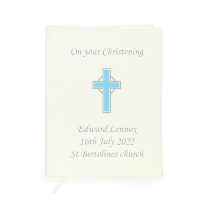 Personalised Blue Cross Holy Bible - Eco-friendly - MK&JD Gifts