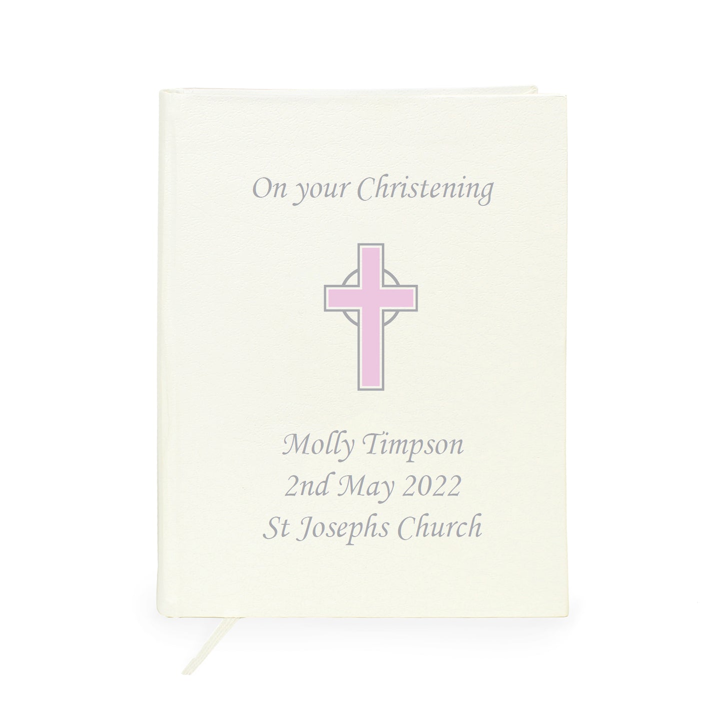 Personalised Pink Cross Holy Bible - Eco-friendly - MK&JD Gifts