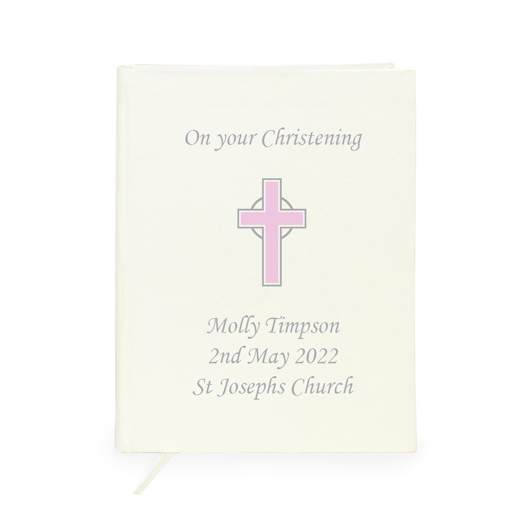 Personalised Pink Cross Holy Bible - Eco-friendly - MK&JD Gifts