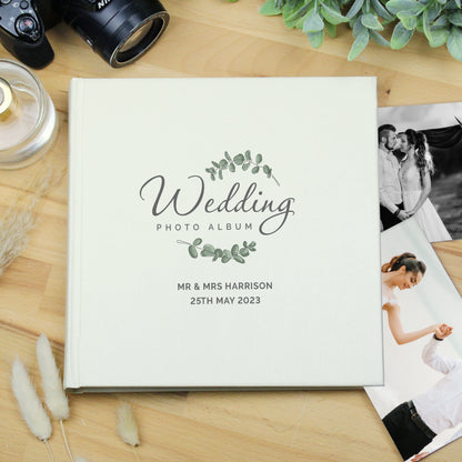 Personalised Wedding Square Photo Album - MK&JD Gifts