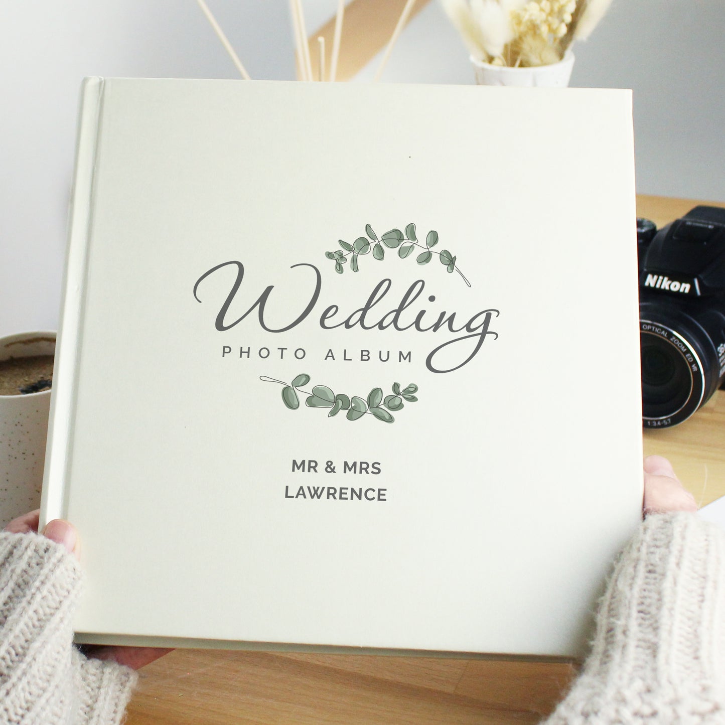 Personalised Wedding Square Photo Album - MK&JD Gifts