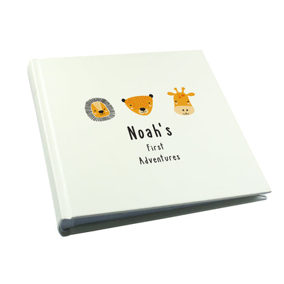 Personalised Scandi Safari Animals Square Photo Album - MK&JD Gifts