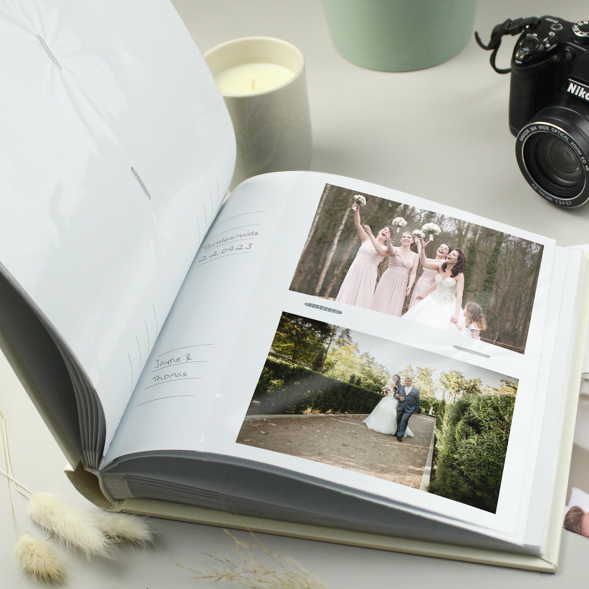 Personalised Free Text Square Photo Album - MK&JD Gifts