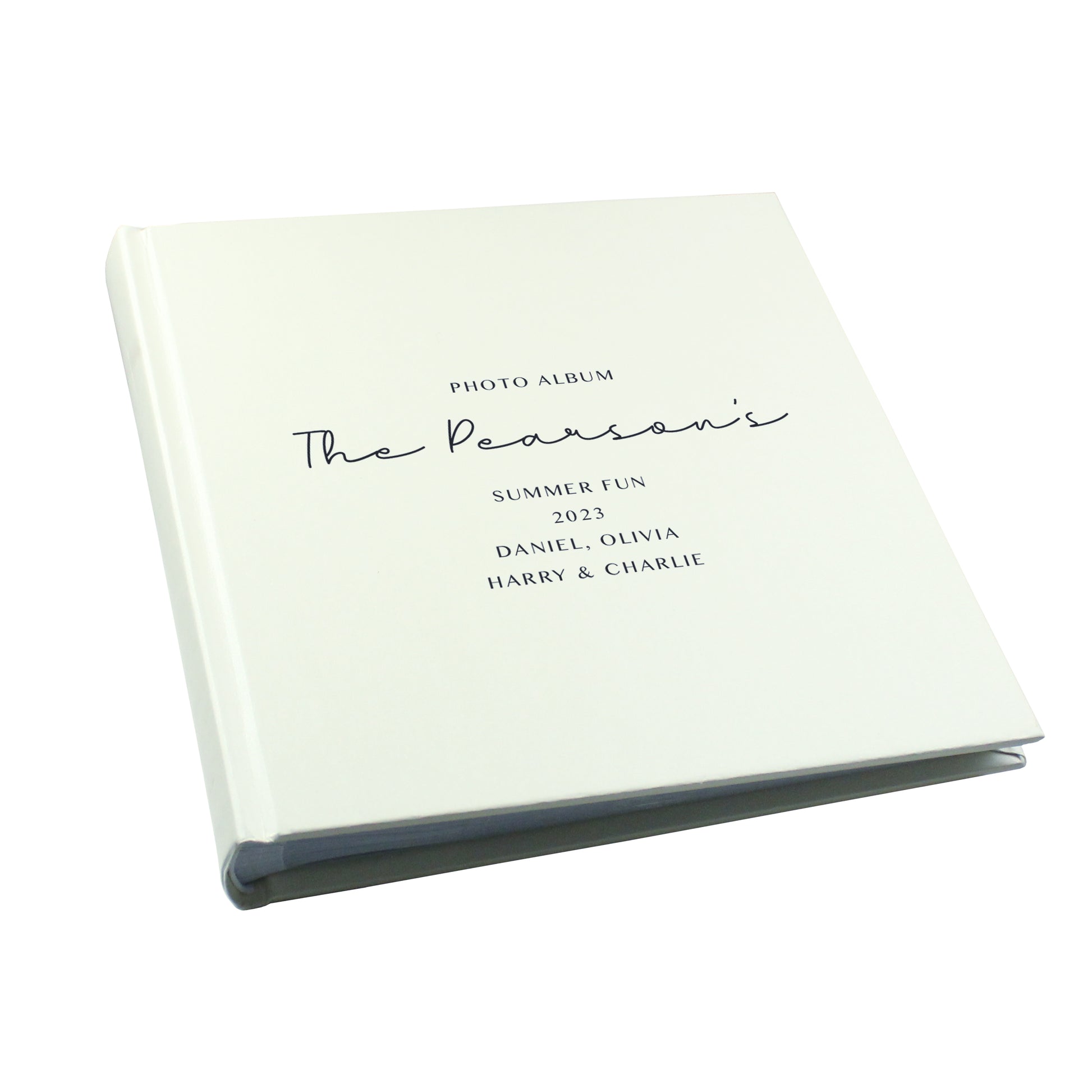 Personalised Free Text Square Photo Album - MK&JD Gifts