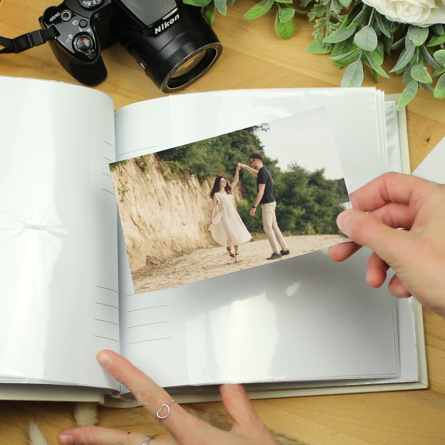 Personalised Free Text Square Photo Album - MK&JD Gifts