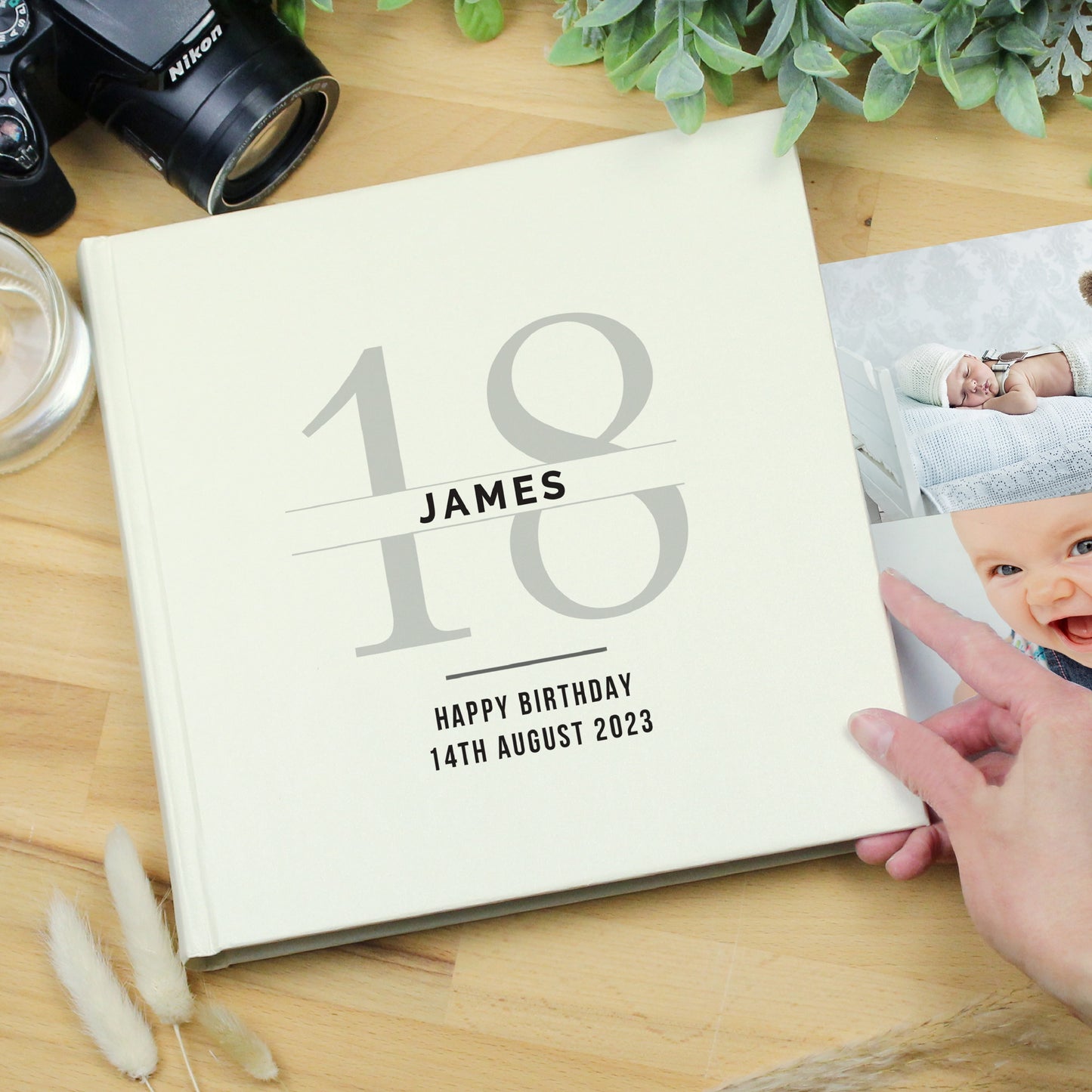 Personalised Birthday Square Photo Album - MK&JD Gifts