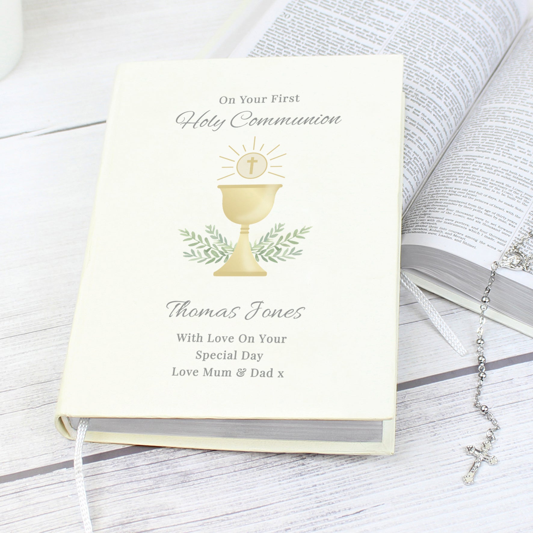 Personalised First Holy Communion Holy Bible - Eco-friendly - MK&JD Gifts