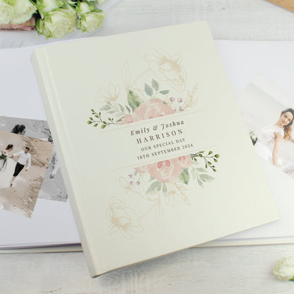 Personalised Floral Traditional Photo Album - MK&JD Gifts