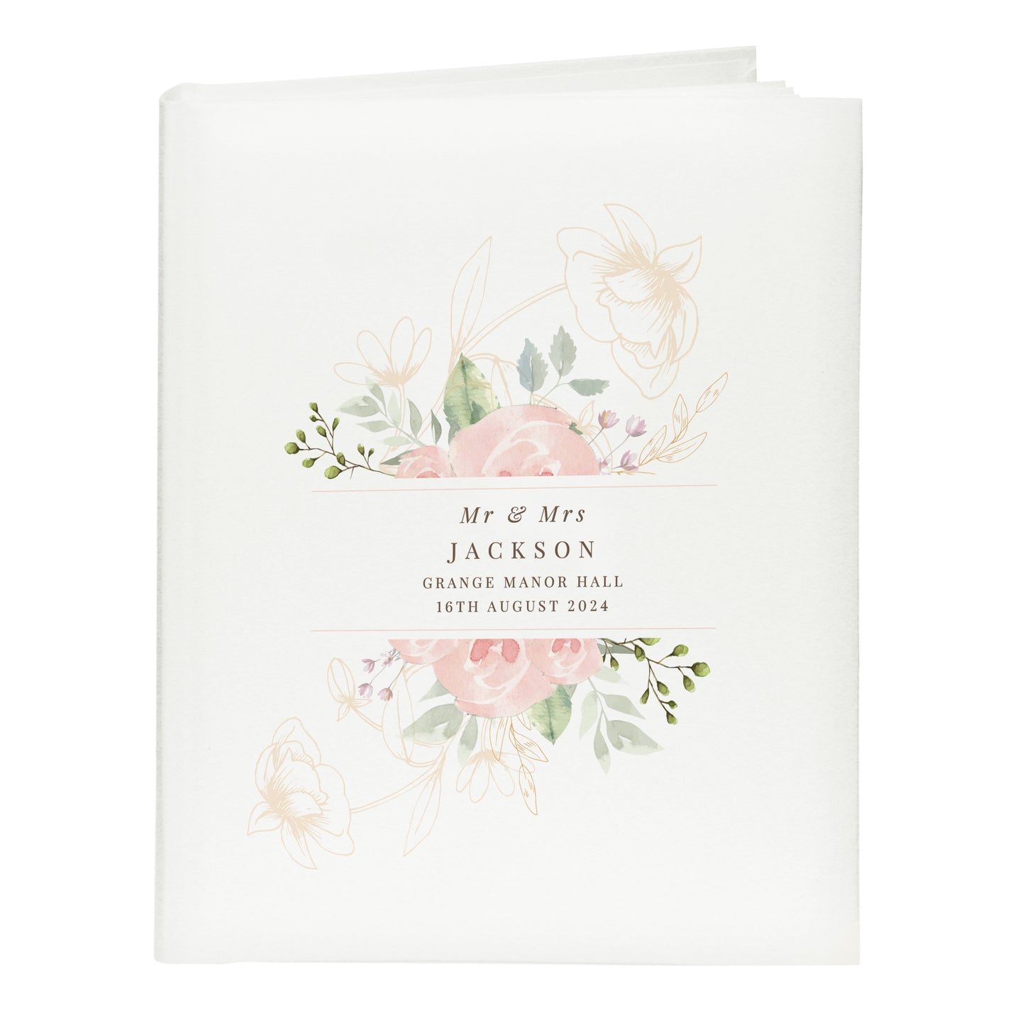 Personalised Floral Traditional Photo Album - MK&JD Gifts