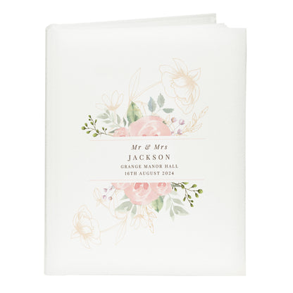 Personalised Floral Traditional Photo Album - MK&JD Gifts