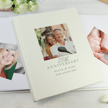 Personalised Photo Upload 25th Anniversary Traditional Photo Album - MK&JD Gifts