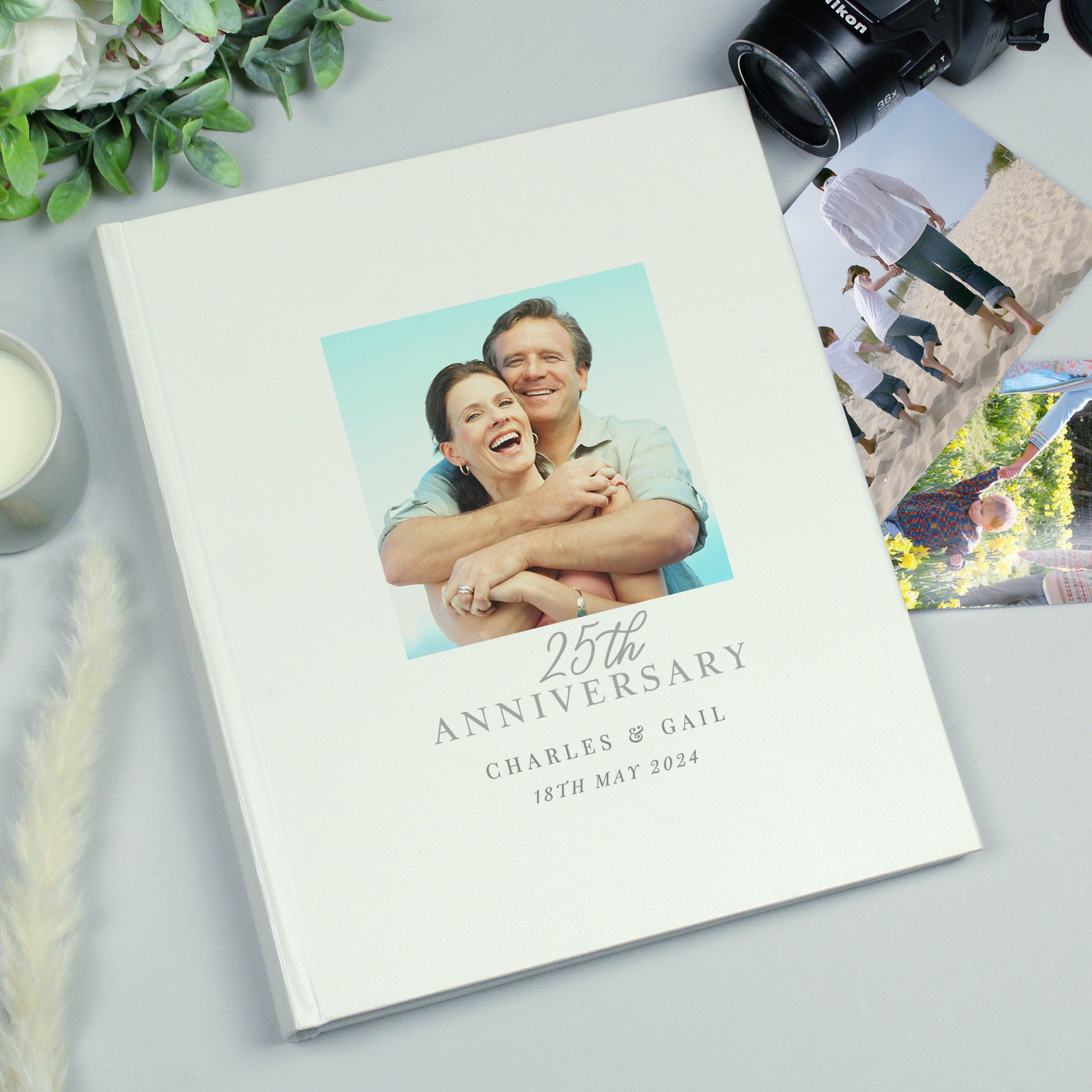 Personalised Photo Upload 25th Anniversary Traditional Photo Album - MK&JD Gifts