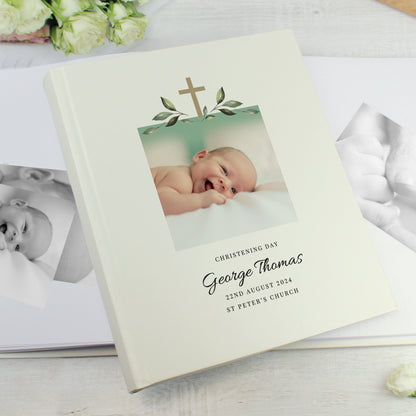 Personalised Religious Cross Photo Upload Traditional Photo Album - MK&JD Gifts