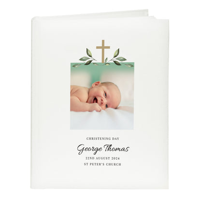 Personalised Religious Cross Photo Upload Traditional Photo Album - MK&JD Gifts