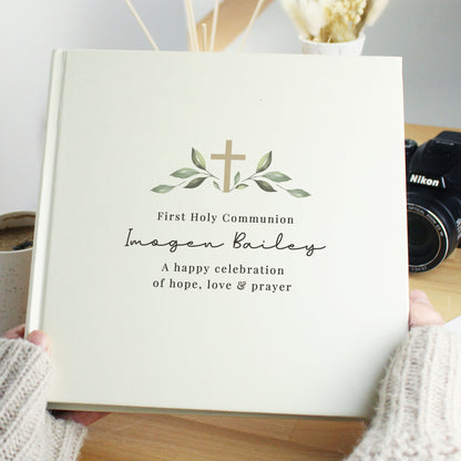 Personalised Religious Cross Square Photo Album - MK&JD Gifts