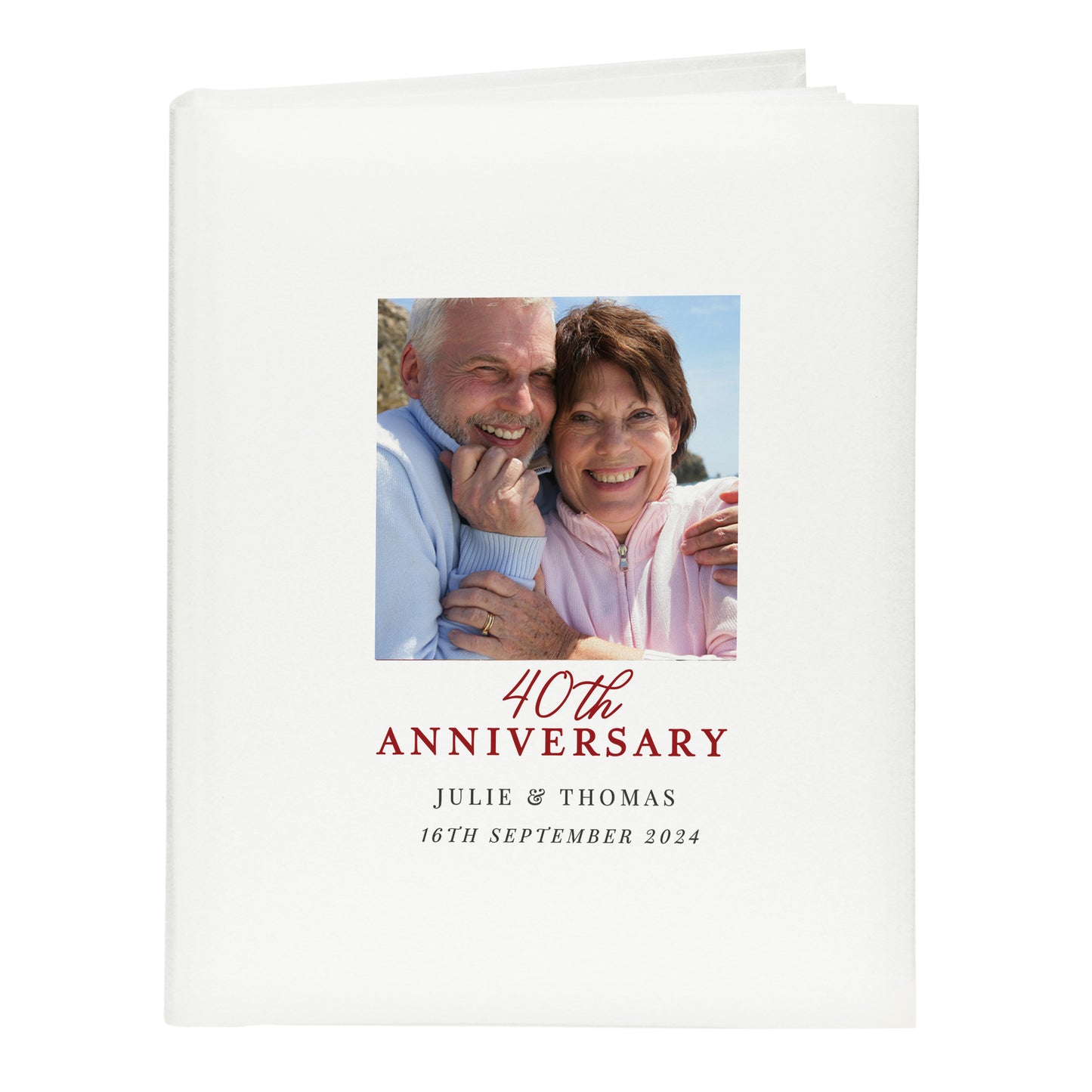 Personalised Photo Upload 40th Anniversary Traditional Photo Album - MK&JD Gifts