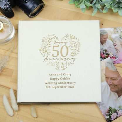 Personalised 50th Golden Wedding Anniversary Photo Album - MK&JD Gifts