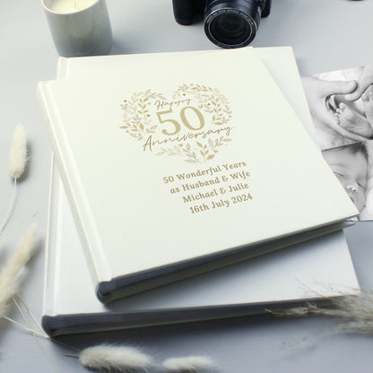 Personalised 50th Golden Wedding Anniversary Photo Album - MK&JD Gifts
