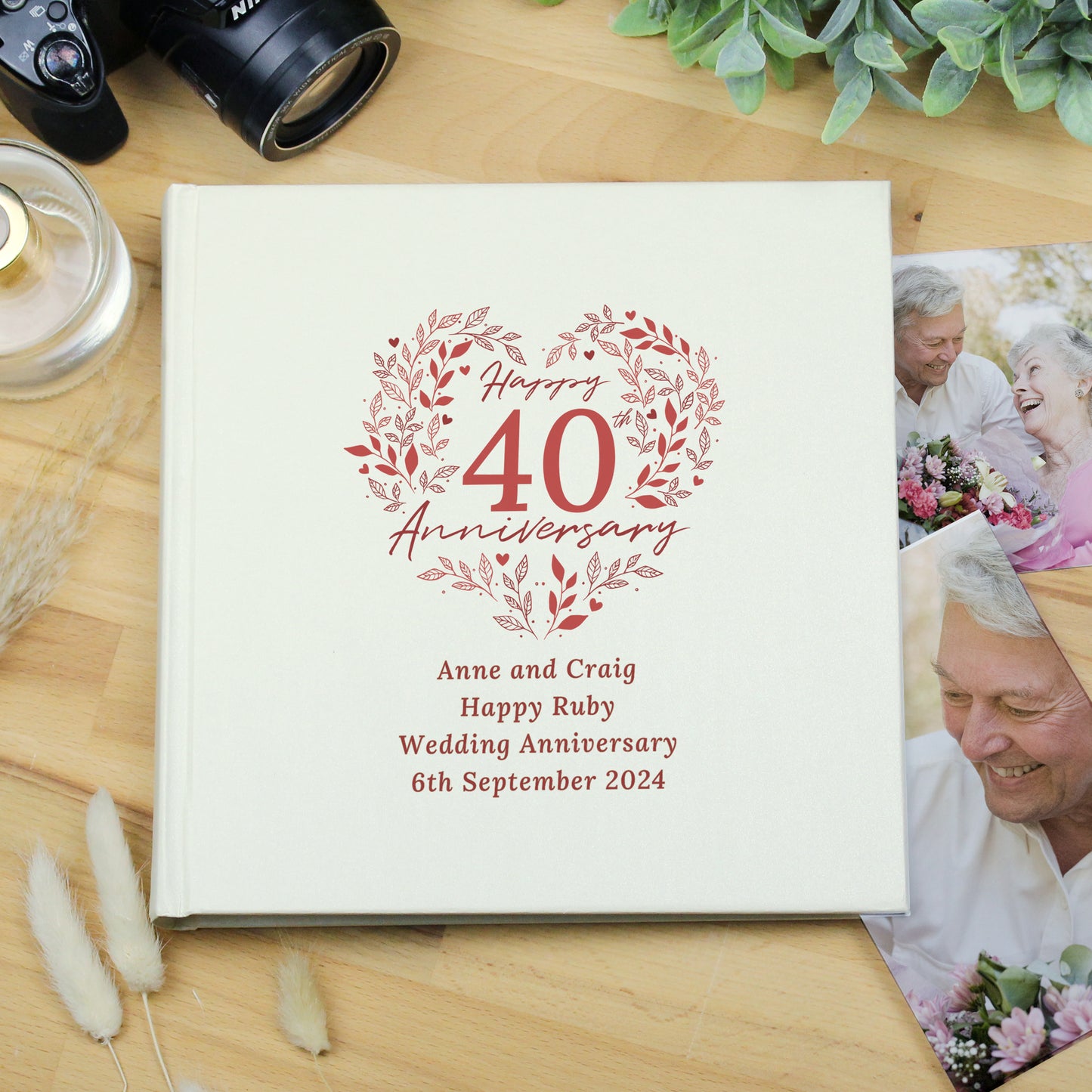 Personalised 40th Ruby Wedding Anniversary Photo Album - MK&JD Gifts