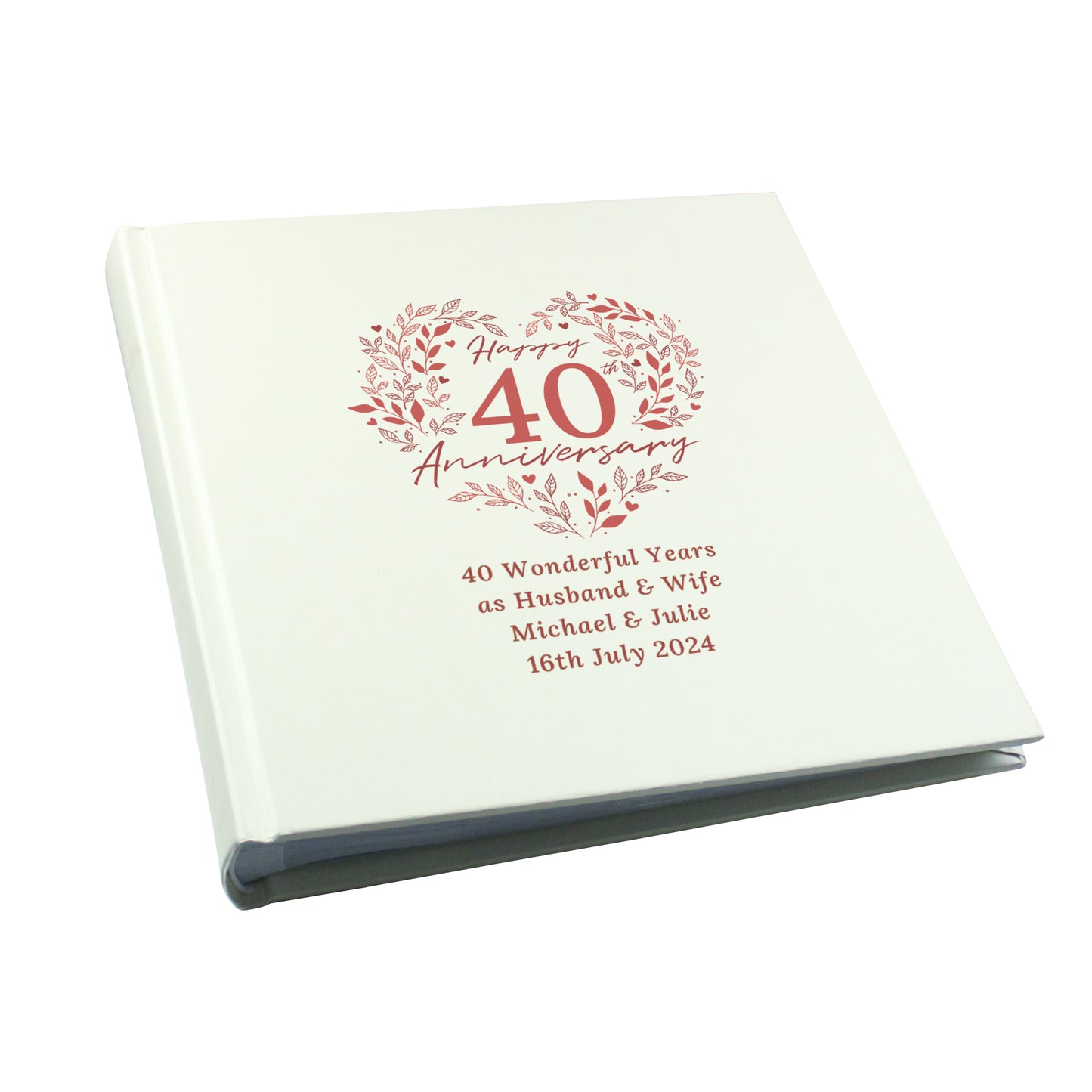 Personalised 40th Ruby Wedding Anniversary Photo Album - MK&JD Gifts