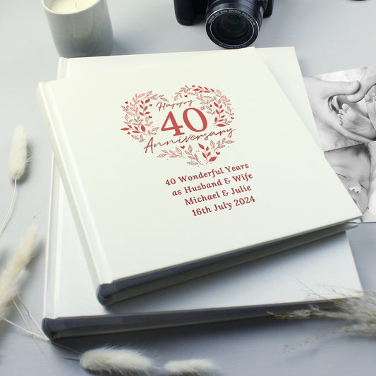 Personalised 40th Ruby Wedding Anniversary Photo Album - MK&JD Gifts