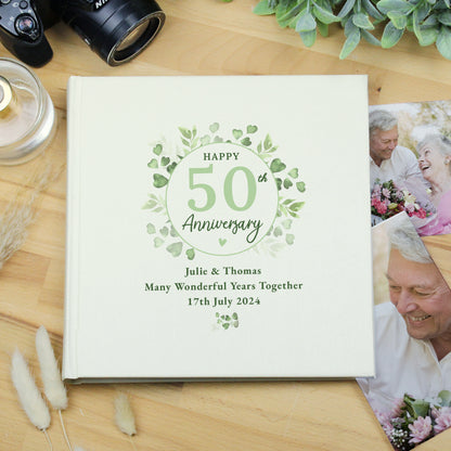 Personalised Botanical Anniversary Photo Album - MK&JD Gifts