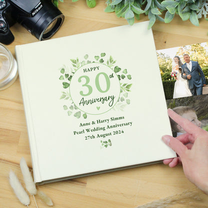 Personalised Botanical Anniversary Photo Album - MK&JD Gifts