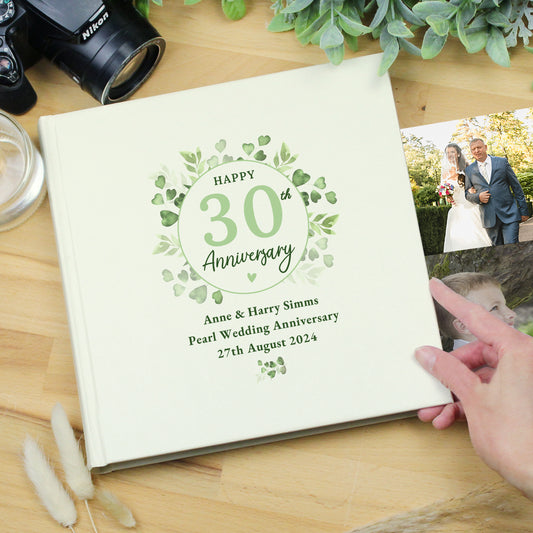 Personalised Botanical Anniversary Photo Album - MK&JD Gifts