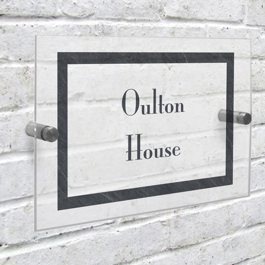 Personalised Slate Effect Acrylic House Sign - MK&JD Gifts