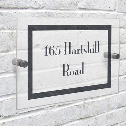 Personalised Slate Effect Acrylic House Sign - MK&JD Gifts
